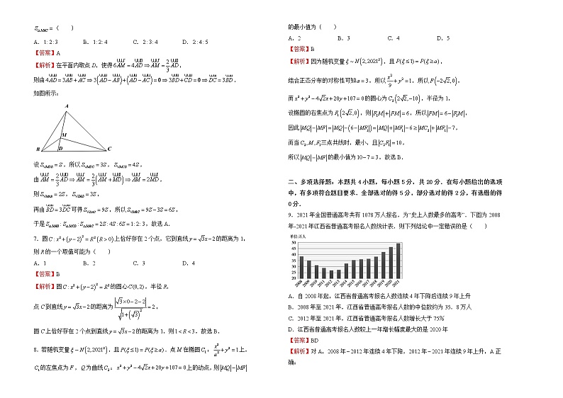 【原创】（新高考）2022届高三二轮综合卷 数学（三） 教师版第2页