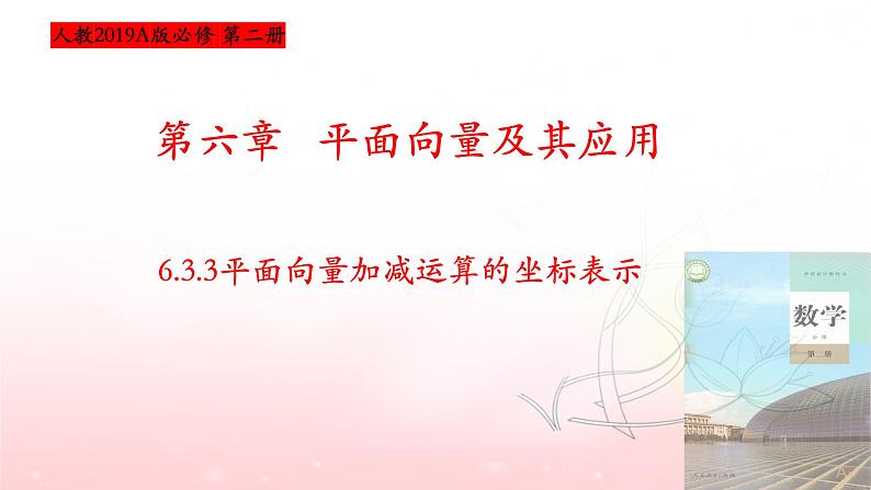 6.3.3 平面向量的加、减运算的坐标表示课件PPT01