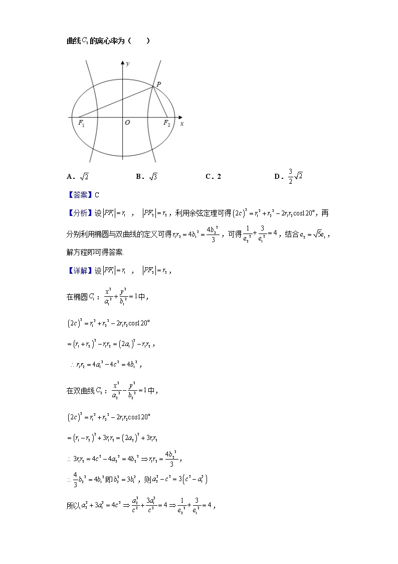 2021届湖南省长沙一中高三4月高考数学模拟试题（含解析）03