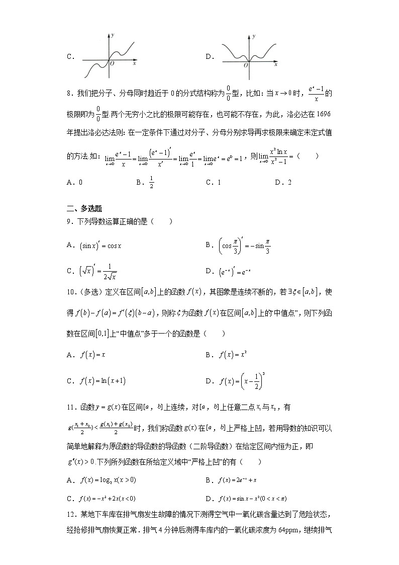 人教A版 (2019)  选择性必修 第二册 5.2导数的运算检测题（综合提升篇）02