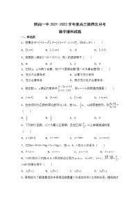 2022届黑龙江省鹤岗市第一中学高三上学期期末考试数学（理）试题含答案