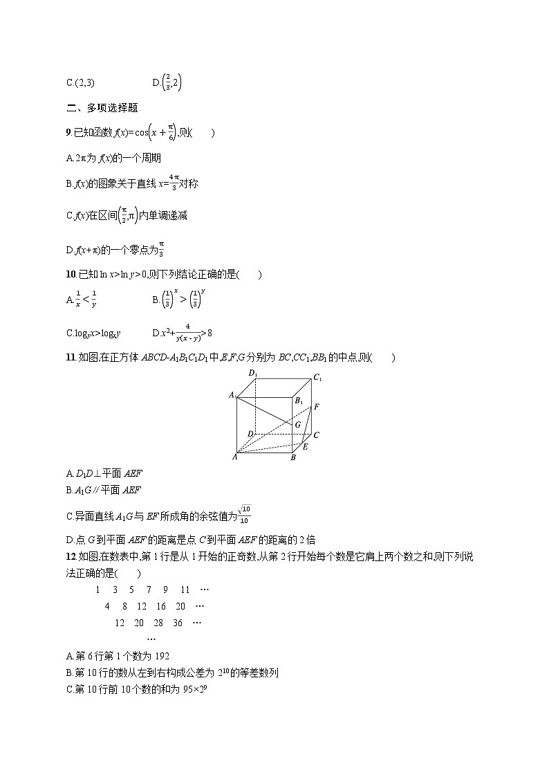 人教版新高考数学二轮复习习题训练--题型专项练3　客观题12+4标准练(C)第2页
