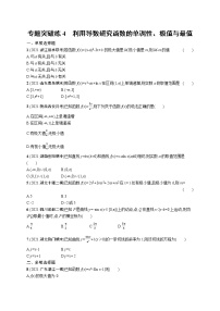 人教版新高考数学二轮复习习题训练--专题突破练4　利用导数研究函数的单调性、极值与最值