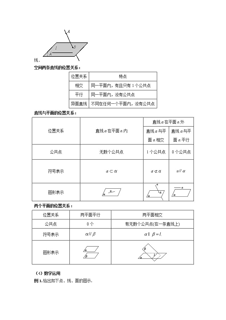 8.4.2空间点、直线、平面之间的位置关系（教案）-【新教材】2021-2022学年人教A版（2019）高中数学必修第二册02