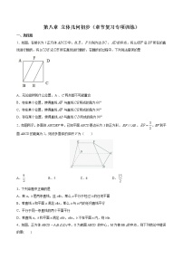 第八章 立体几何初步（章节复习专项训练）-2021-2022学年高一数学下学期期末复习全通关（人教A版2019必修第二册）