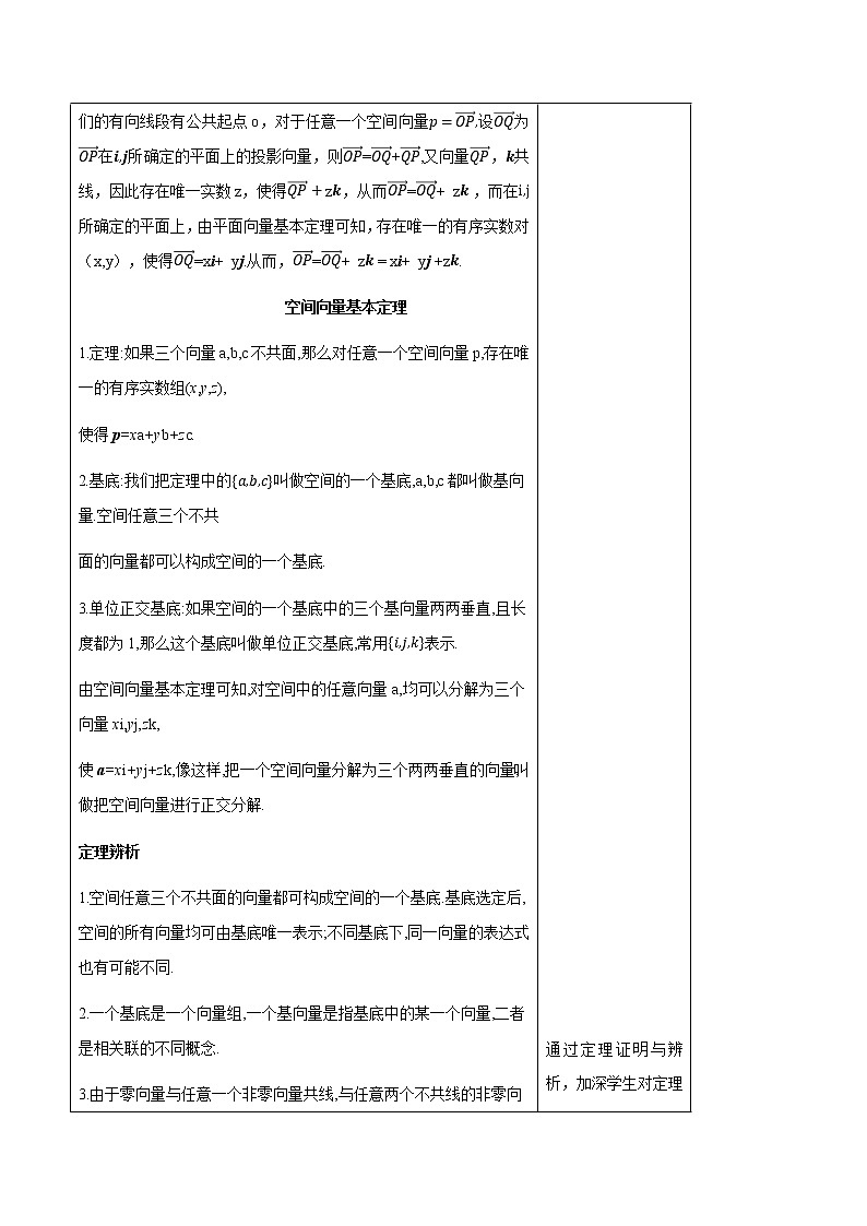 1.2 空间向量基本定理教案第3页