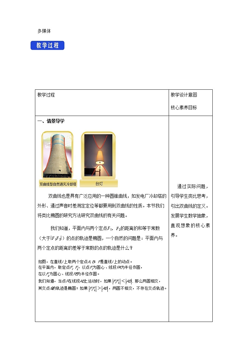 3.2.1 双曲线及其标准方程教案第2页