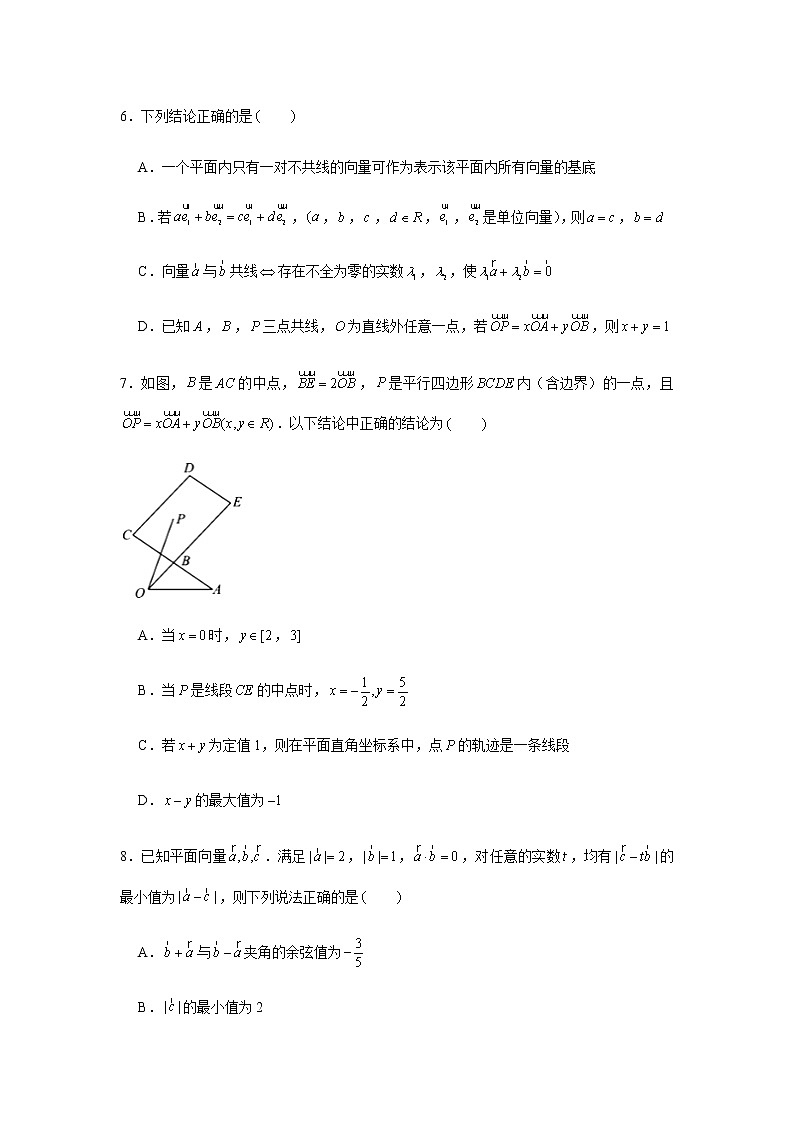 第6章 向量专题训练（六）—多选题专练-【新教材】2021-2022学年人教A版（2019）高中数学必修第二册专项训练第2页