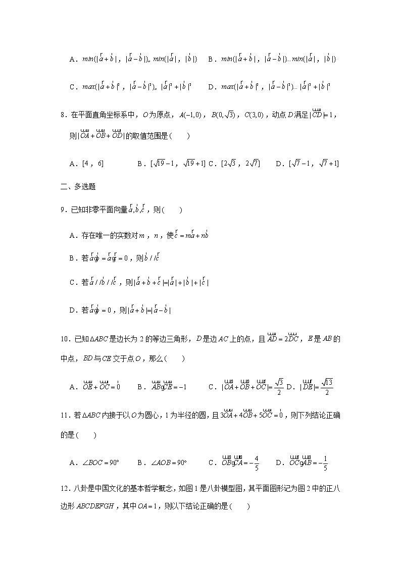 第6章 向量专题训练（七）—综合练-【新教材】2021-2022学年人教A版（2019）高中数学必修第二册专项训练第2页