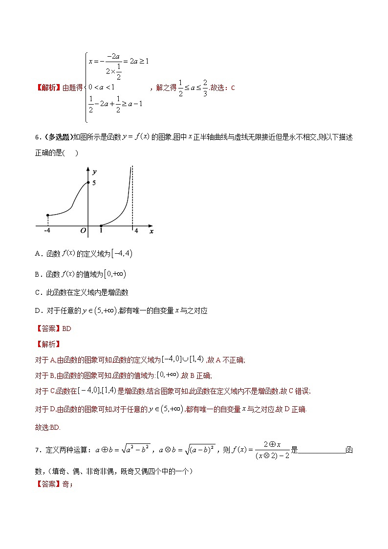 专题06 函数基本性质的灵活应用（单调性与奇偶性）（课时训练）-【教育机构专用】2022年秋季高一上精品讲义（新教材人教A版）03