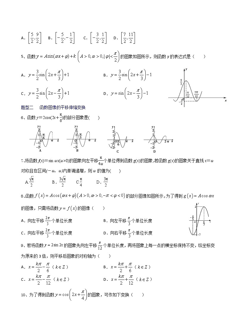 课时训练5.6函数y=Asin(wx+φ)（原卷版）第2页