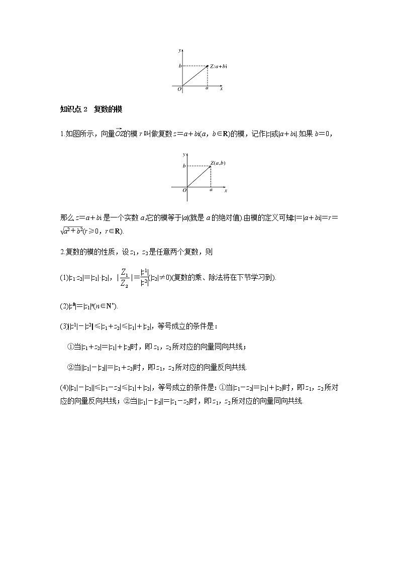 7.1.2 复数的几何意义-2021-2022学年高一数学新教材同步课堂精讲练导学案（人教A版2019必修第二册）03