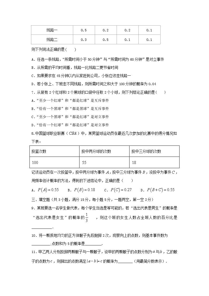 10.1随机事件与概率（提升练，含解析）-【新教材】2021-2022学年人教A版（2019）高中数学必修第二册02