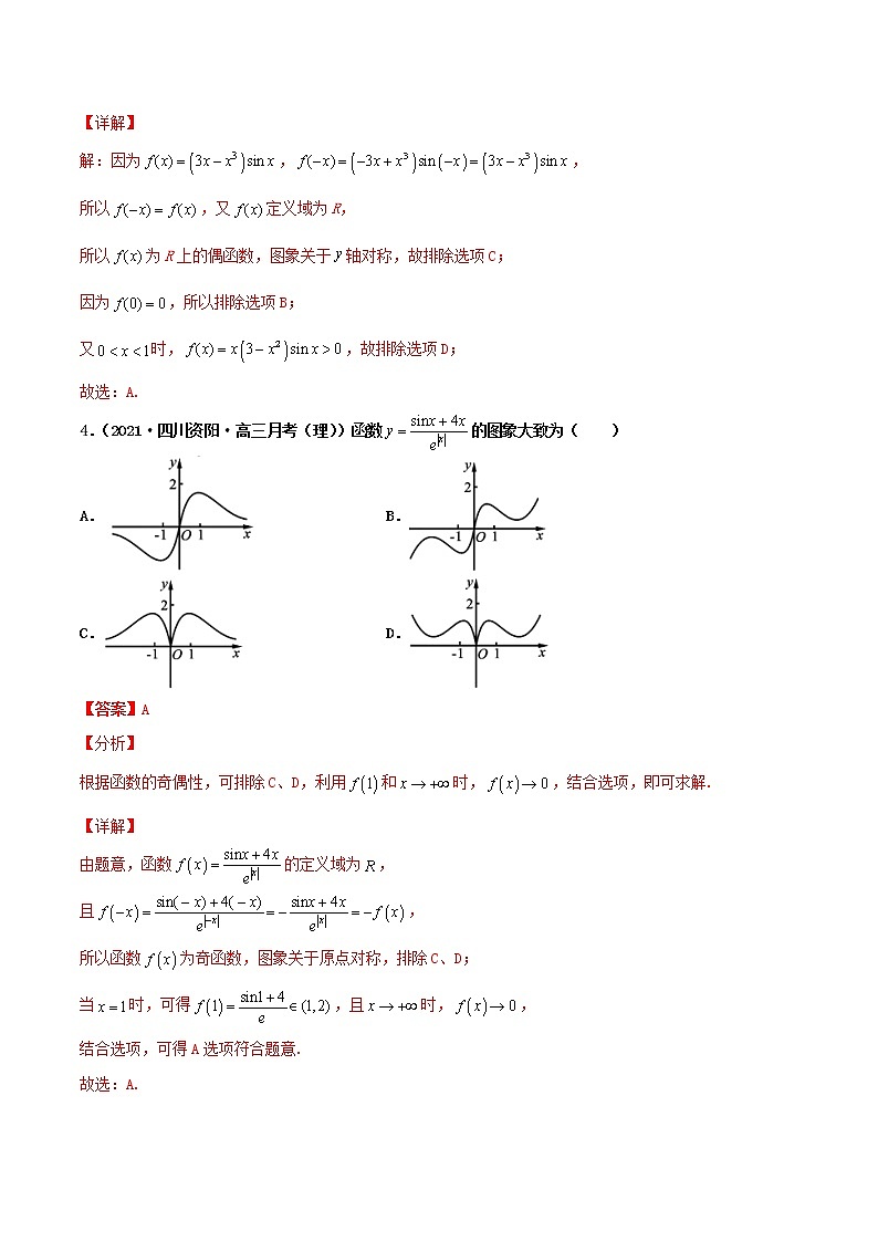 专题05 函数图象的辨析-新高考数学高频考点 题型专项练习(新高考适用)03