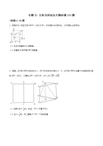 专题20 立体几何综合大题-2022年新高考数学高频考点 题型专项练习(新高考适用)