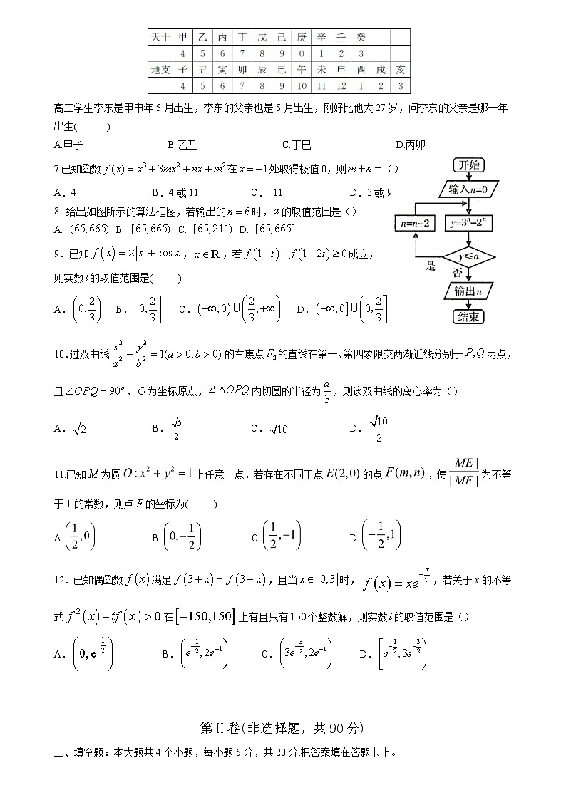 四川省成都外国语学校2020-2021学年高二下学期期中考试数学（理）试题（含答案）02