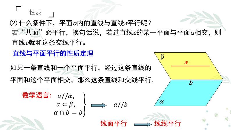 人教A版必修二2.2.3~4直线与平面平行的性质、平面与平面平行的性质课件PPT07