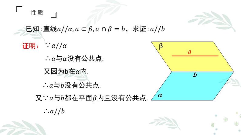 人教A版必修二2.2.3~4直线与平面平行的性质、平面与平面平行的性质课件PPT08