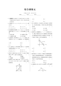 高考数学(理数)二轮专题课时练习31综合训练五（含解析）