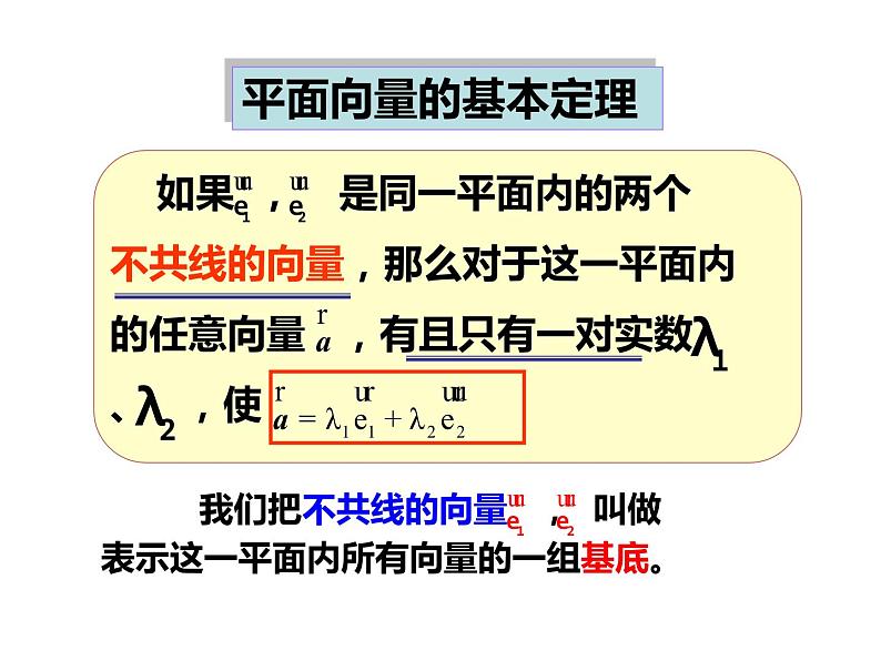 人教A版 必修 第二册 第六章 6.3.1平面向量基本定理课件PPT第5页