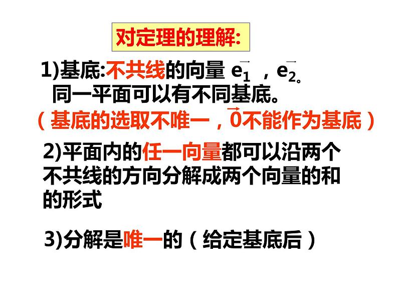 人教A版 必修 第二册 第六章 6.3.1平面向量基本定理课件PPT第6页