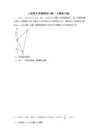 上海期末真题精选50题（大题提升版）-2021-2022学年高一数学下册期中期末考试高分直通车（沪教版2020必修第二册）