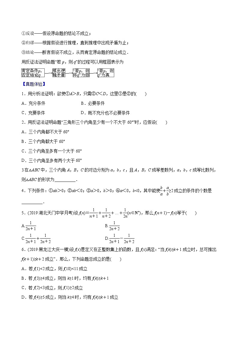 专题6.6 直接证明、间接证明、数学归纳法（原卷版）第2页
