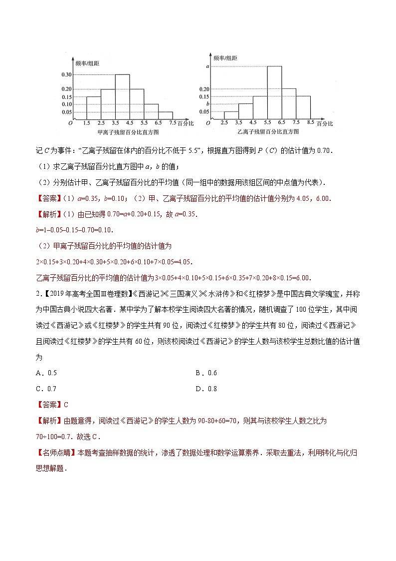 专题10.3 用样本估计总体（解析版）第3页