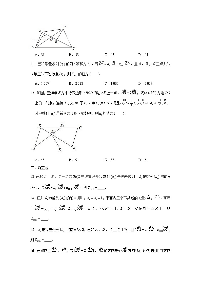 第七章 数列专练17—数列与向量综合练习（小题）-2022届高三数学一轮复习第3页