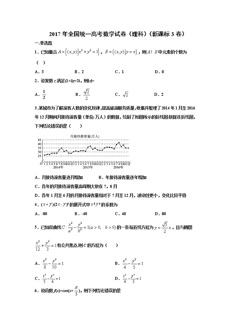 2017全国统一高考数学试卷（理科）（新课标3卷）第1页