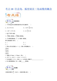 考点18 任意角、弧度制及三角函数的概念（考点专练）-备战2022年新高考数学一轮复习考点微专题