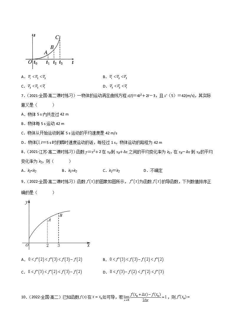 （人教A版2019）高二数学选修二 专题04 导数的概念及其几何意义（课时训练）02