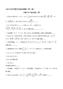 专题18 平面向量C辑-2022年高考数学压轴必刷题（第二辑）