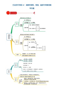方法技巧专题12 函数单调性、极值、最值与导数问题-2022年高考数学满分之路方法技巧篇