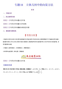 (新高考专用)高考数学二轮热点题型归纳与变式演练 专题11 立体几何中的向量方法（解析+原卷）学案