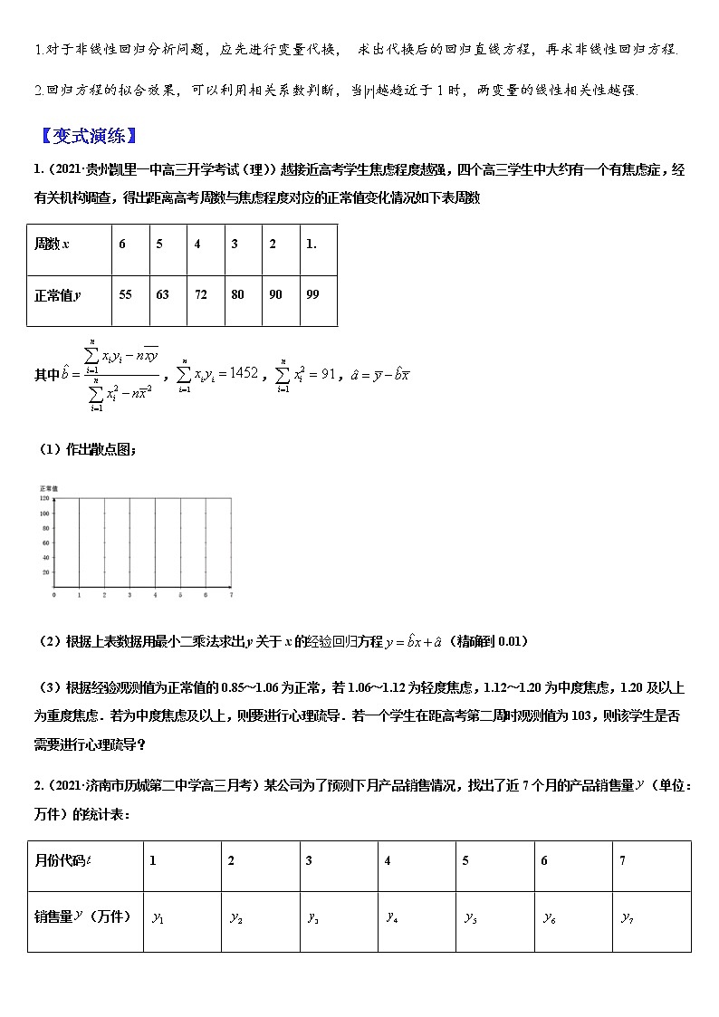 (新高考专用)高考数学二轮热点题型归纳与变式演练 专题13 成对数据的统计分析（解析+原卷）学案02