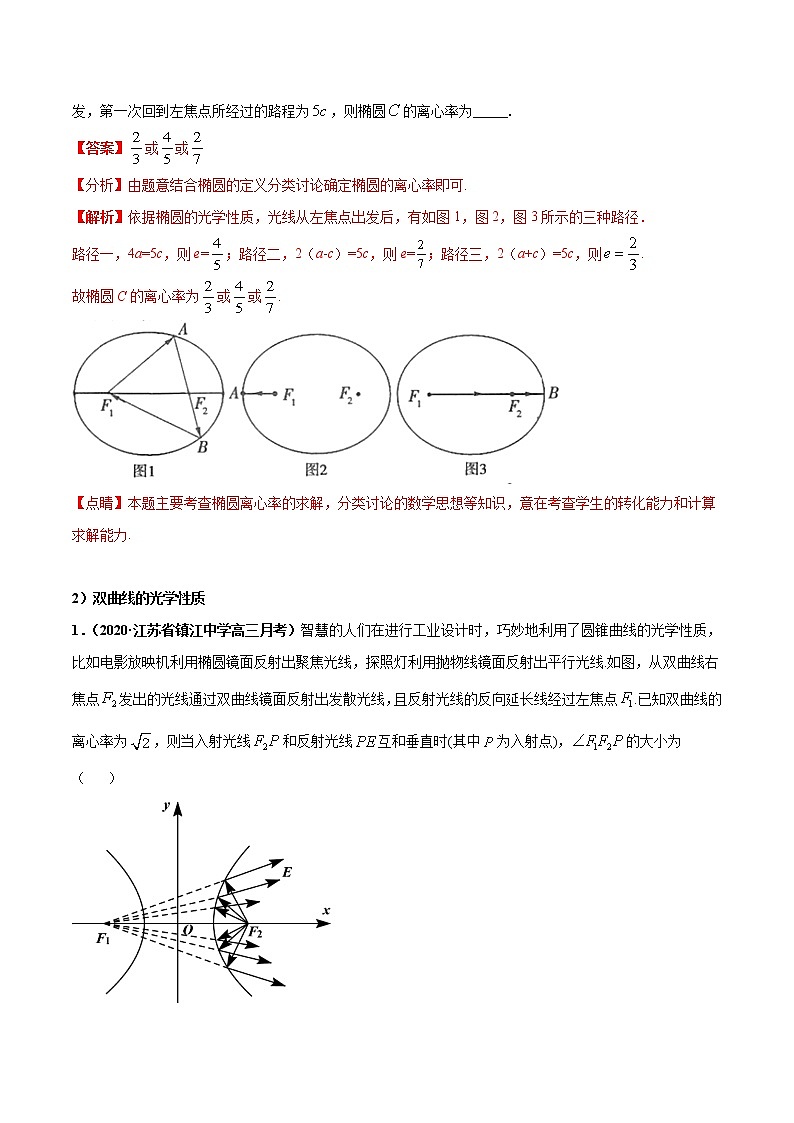 专题05 圆锥曲线的光学性质问题-2022年高考数学圆锥曲线压轴题专题突破（通用版）03