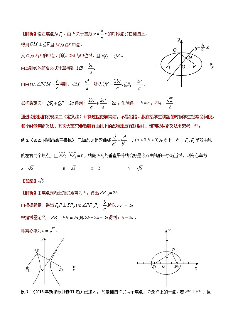专题06 圆锥曲线离心率及范围问题-2022年高考数学圆锥曲线压轴题专题突破（通用版）（解析版）第2页