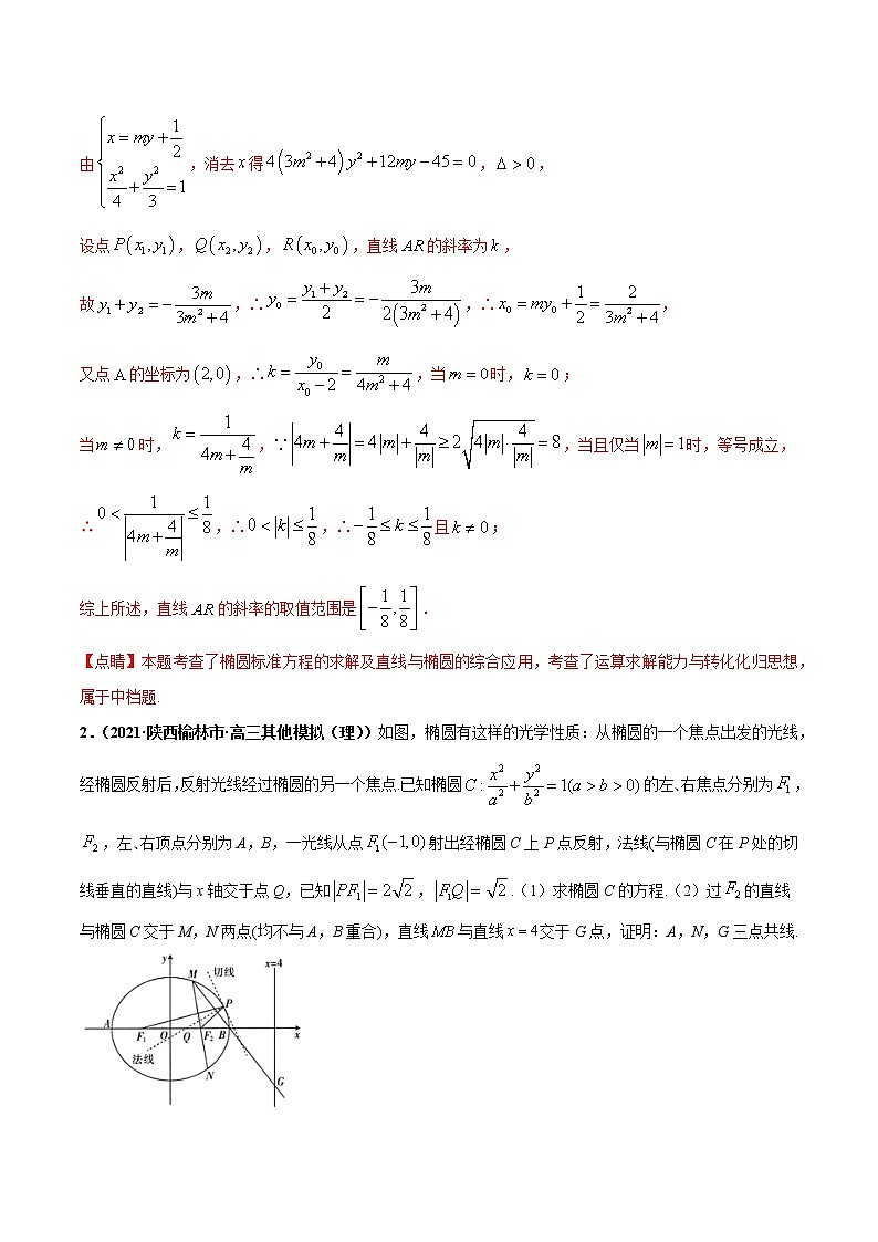 专题06 圆锥曲线中的其他问题-2022年高考数学圆锥曲线压轴题专题突破（通用版）02
