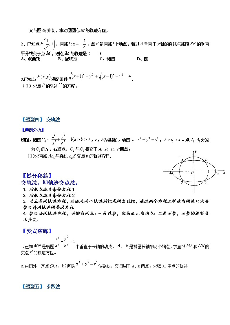   (全国通用)高考数学二轮热点题型归纳与变式演练 专题9-2  轨迹八类求法(原卷版)第3页