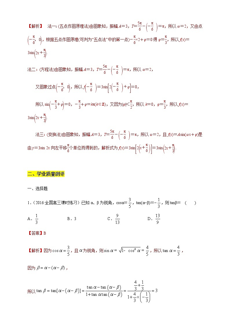 专题16 三角恒等变换、三角函数的应用（核心素养练习）（解析版）第3页