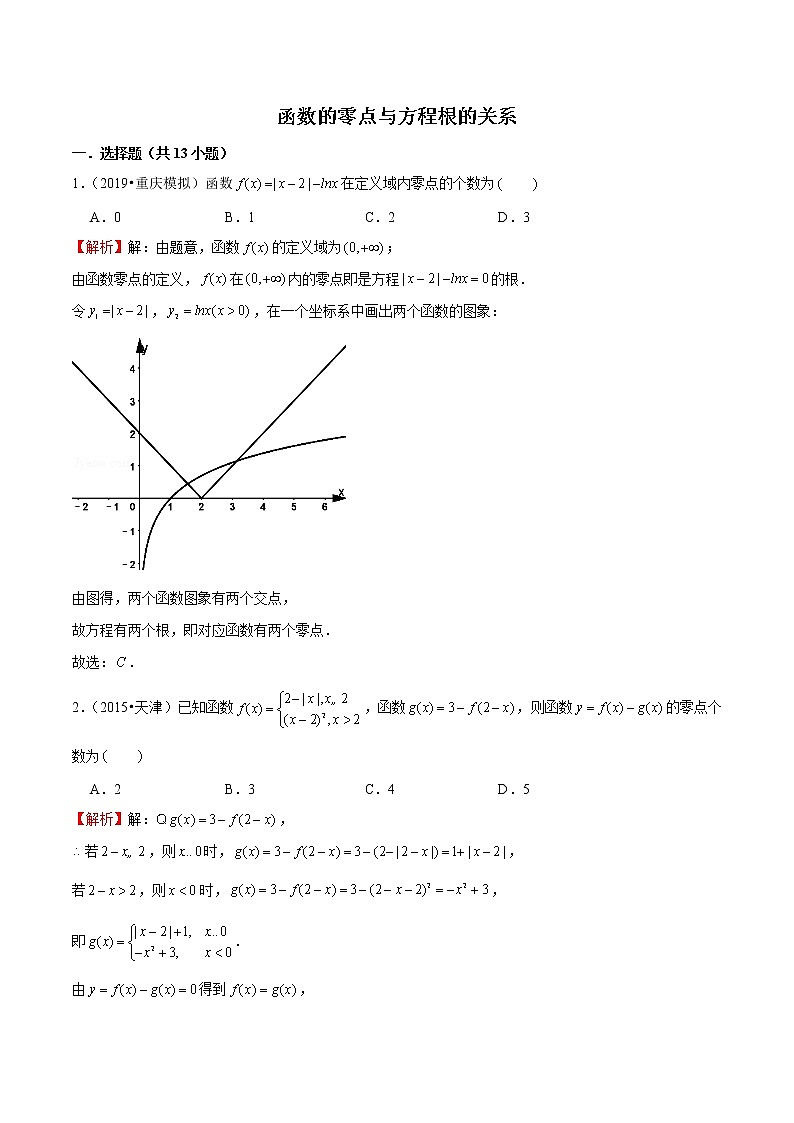 专题34 函数的零点与方程根的关系（解析版）第1页