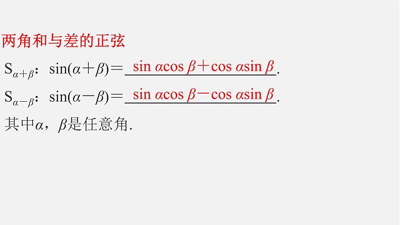 人教B版  必修 第三册  第八章8.2.2　两角和与差的正弦、正切(一)课件PPT03