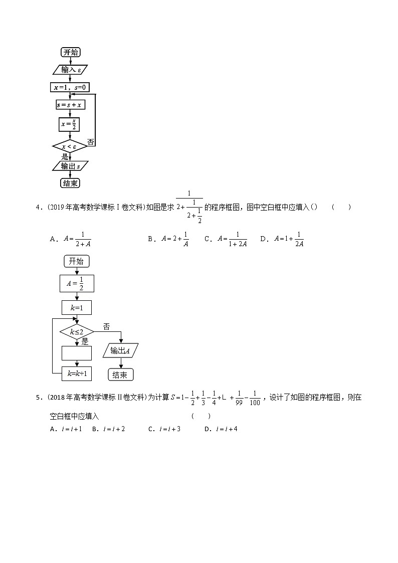 【2022高考必备】2012-2021十年全国高考数学真题分类汇编（文科） 程序与框图（原卷版）第2页