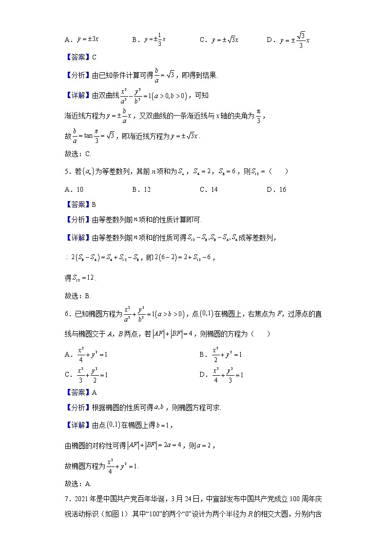 2021-2022学年湖南省永州市高二上学期期末质量监测数学试题含解析第2页