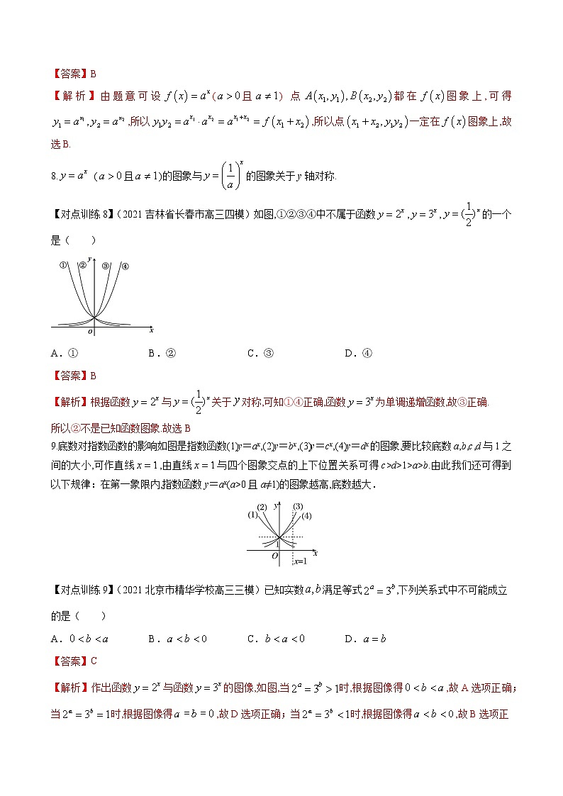 清单 08指数与指数函数（解析版）-2022年新高考数学一轮复习知识方法清单与跟踪训练03