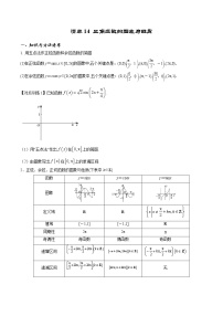 清单14 三角函数的图象与性质（原卷版）-2022年新高考数学一轮复习知识方法清单与跟踪训练