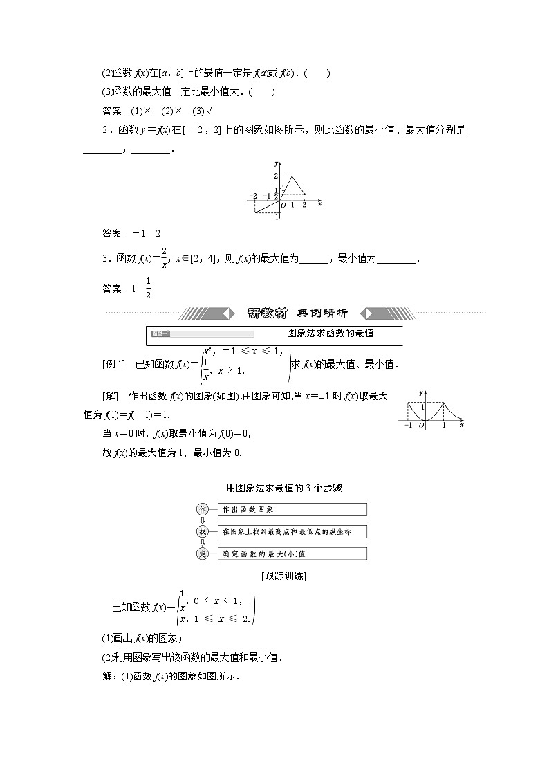 湘教版（2019）必修第一册学案：第二课时　函数的最大(小)值02