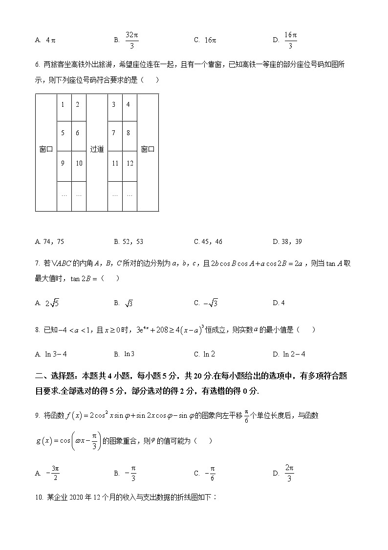 湖北省新高考协作体2022届高三下学期3月质量检测巩固数学试题02