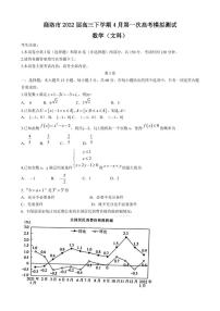 2022届陕西省商洛市高三下学期4月第一次高考模拟测试文科数学试题（PDF版）